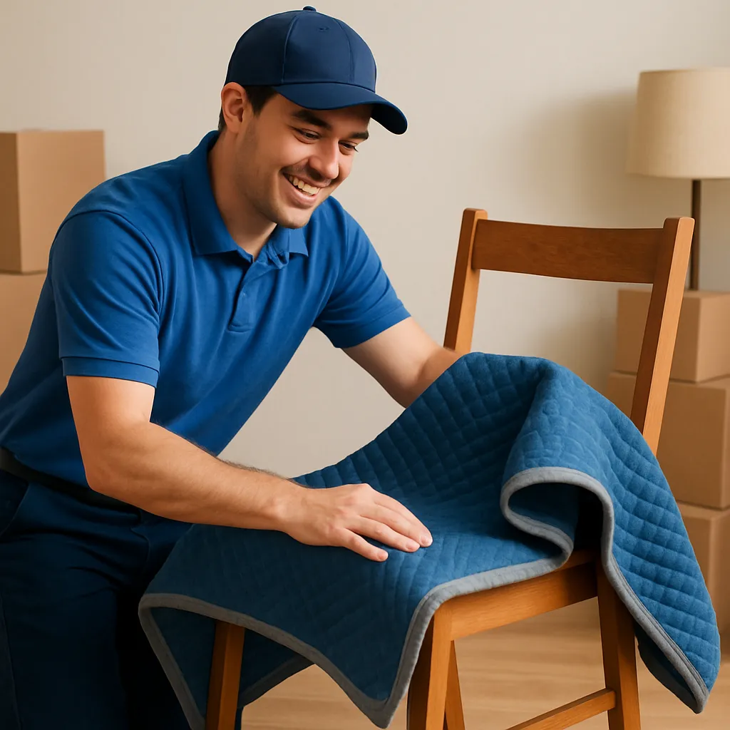 Furniture wrapped for an interstate move to Brisbane