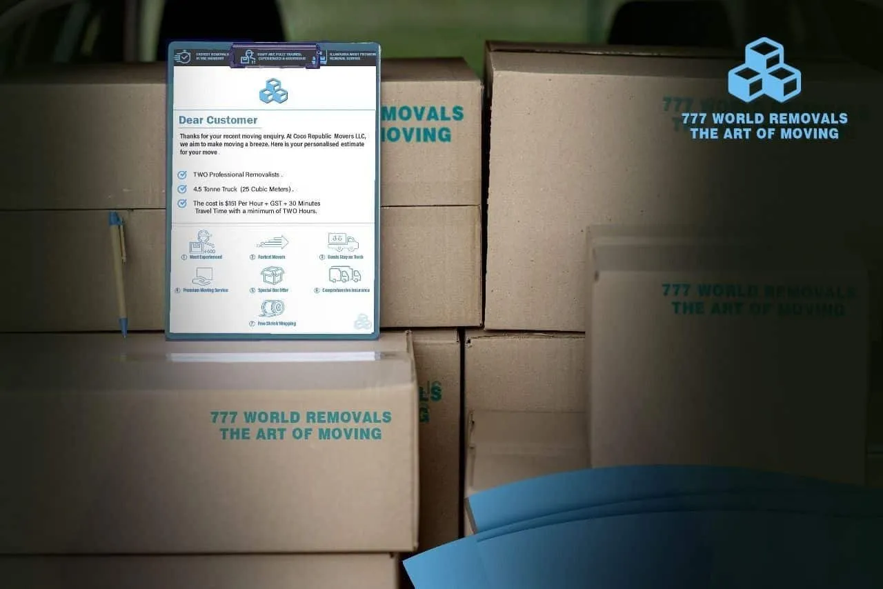 Packing boxes and a moving checklist for a Mittagong move