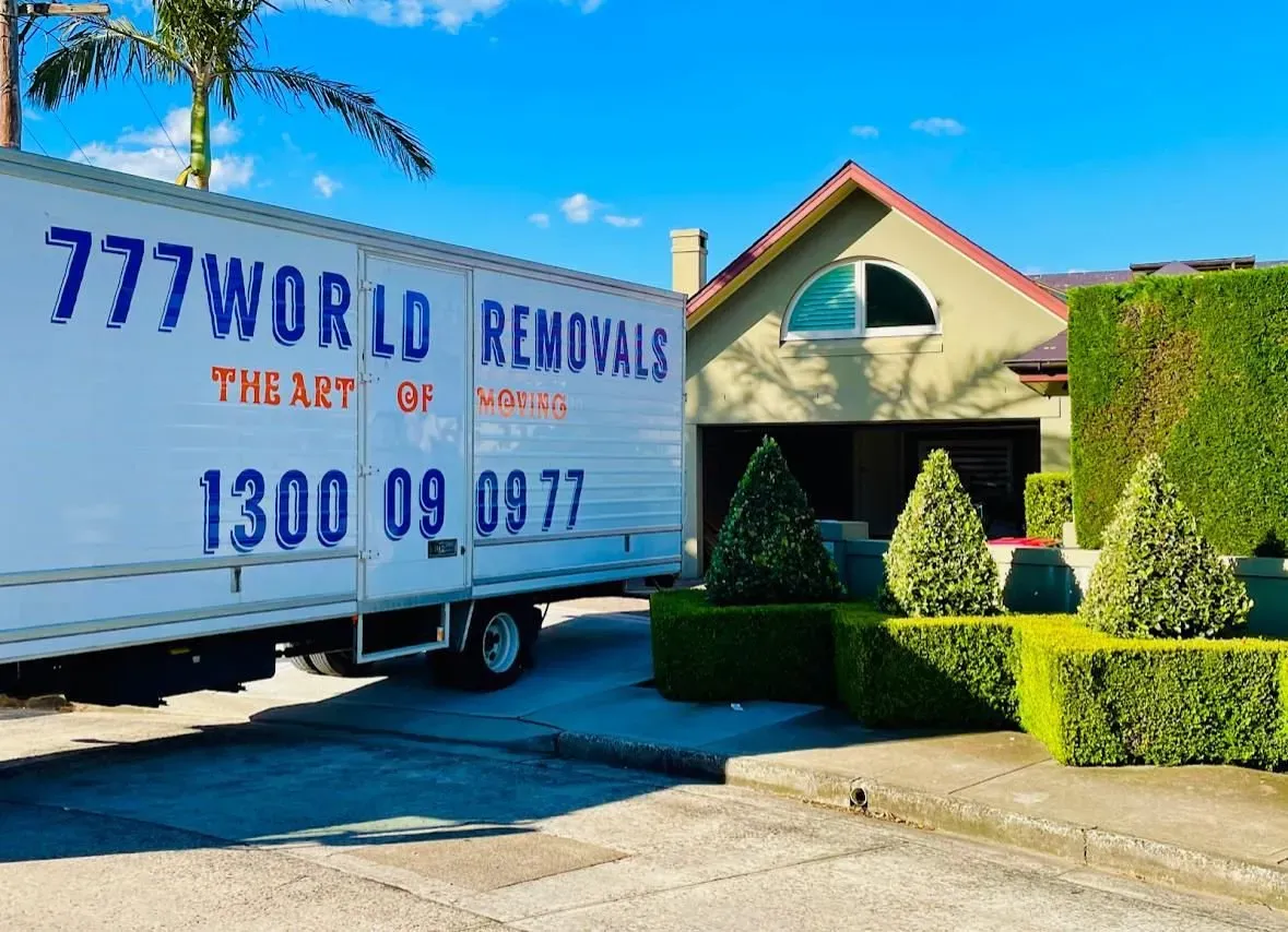 Removalist truck outside a coastal home in the Illawarra